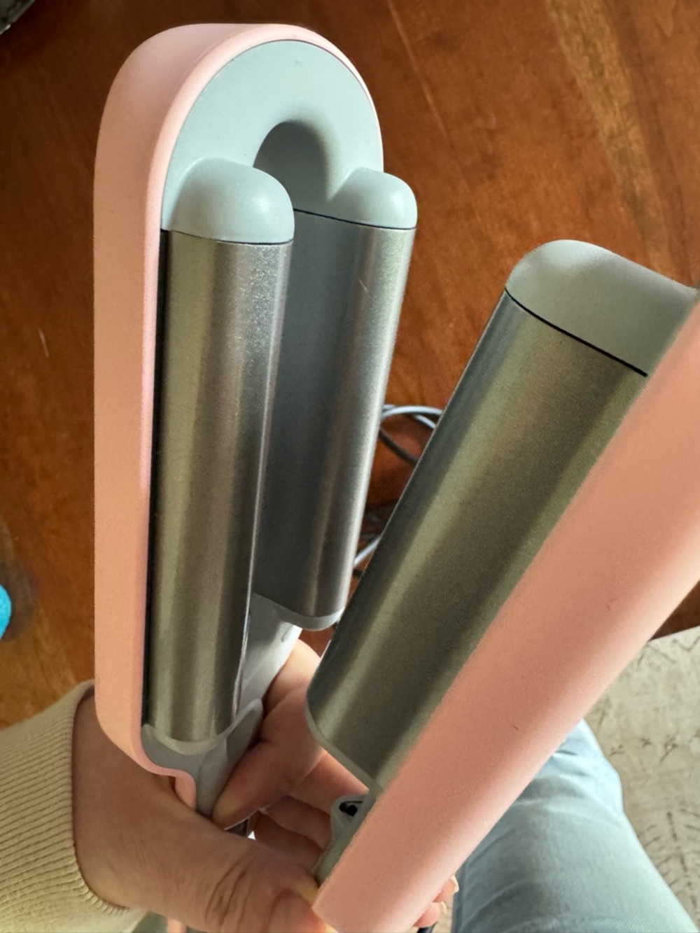 TYMO Beach Wave Curling Iron Pink 3 Barrel Waver Hair Tool - Picture 3 of 3